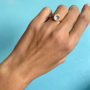 Bague Mini Princesse Pierre de Lune Irisée