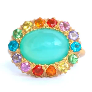 Bague Princess D. Opale bleue