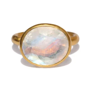 Bague Princesse Pierre de Lune irisée