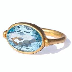 Bague Swivel Aigue-marine