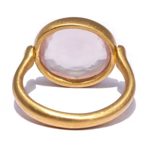 Bague Swivel Quartz Rose