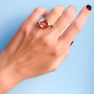 Bague Swivel Tourmaline Rose