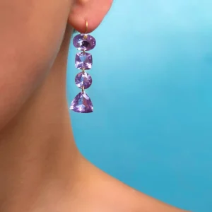 Boucles d'oreilles Arabella Améthyste