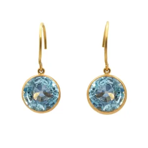 Boucles d'oreilles Bindi Aigue-Marine