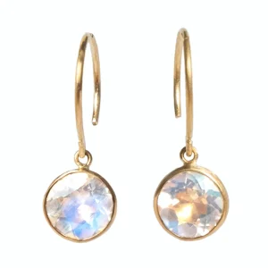 Boucles d'oreilles Bindi Pierre de Lune Irisée