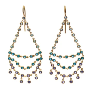 Boucles d'oreilles Dancing Emilie Blue Lagoon
