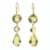 Boucles d'oreilles Elizabeth T. Quartz Citron