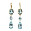 Boucles d'oreilles Elizabeth T. aigue-marine