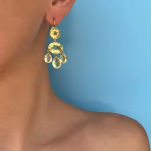 Boucles d'oreilles Gabrielle d'Estrées Quartz Citron