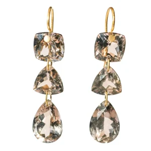 Boucles d'oreilles Jemima Quartz Fumé