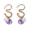 Boucles d'oreilles Little Om Améthyste