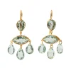 Boucles d'oreilles Marquise d'Estrées Quartz vert
