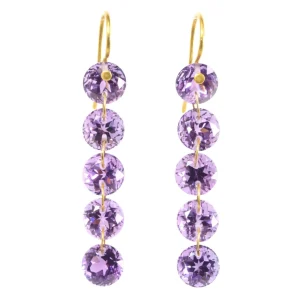 Boucles d'oreilles Mini Rivières Améthyste