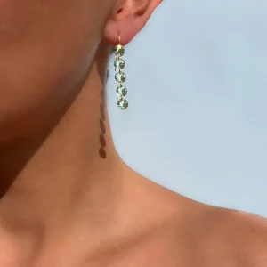 Boucles d'oreilles Mini Rivières Quartz Vert