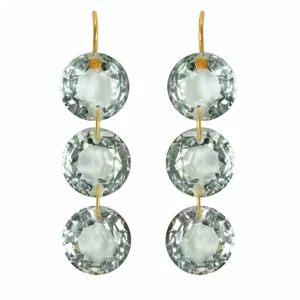 Boucles d'oreilles Rivières Quartz Vert