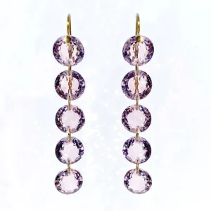 Boucles d'oreilles Rivières Améthyste