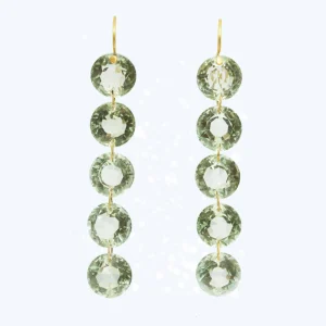 Boucles d'oreilles Rivières Quartz Vert
