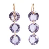 Boucles d'oreilles Rivières Améthyste