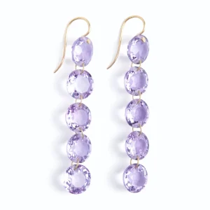 Boucles d'oreilles Rivières Améthyste