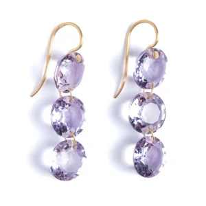 Boucles d'oreilles Rivières Améthyste
