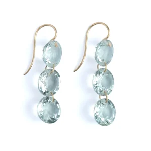 Boucles d'oreilles Rivières Quartz Vert