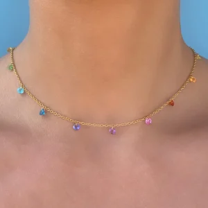 Collier Brilliant Arc-en-Ciel 16"