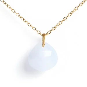 Pendentif Briolette Calcédoine