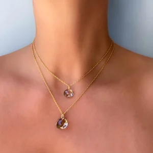 Pendentif Briolette Quartz Fumé