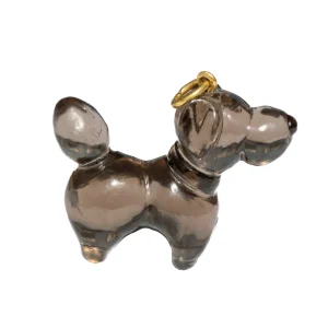 Pendentif Le Chien Quartz Fumé