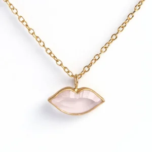 Pendentif Tender Kiss Quartz Rose